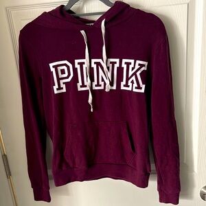 💙PINK Victoria's Secret Maroon Hoodie